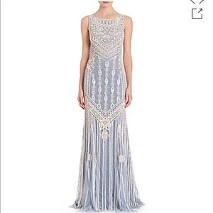 Gently Used Theia Mosiac Beaded Gown, size 10